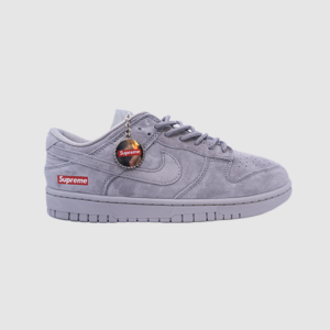 Dunk Low X Supreme Grey Suede