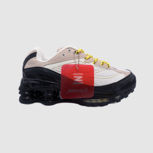 Shox x Supreme white Black