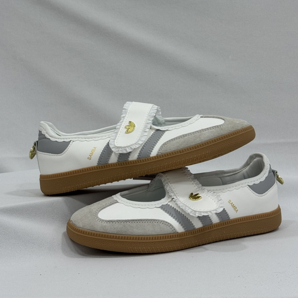 Samba jane Ruffle White Grey - Image 2